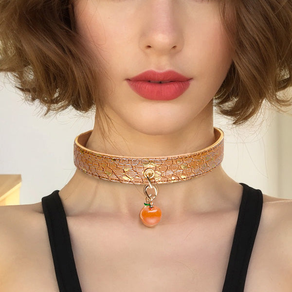 Orange Choker Collar