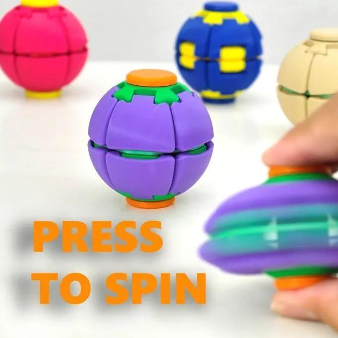 Rotating Hand Fidget Ball Toy, Spin & Twist Sensory Desk Toy for Stress Relief, Focus and Relaxation