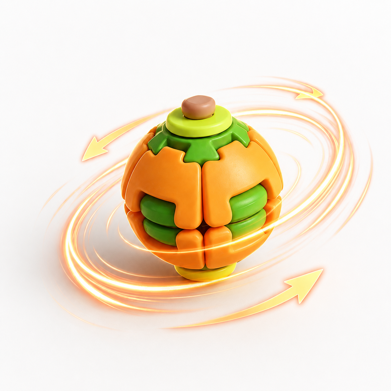 Rotating Hand Fidget Ball Toy, Spin & Twist Sensory Desk Toy for Stress Relief, Focus and Relaxation