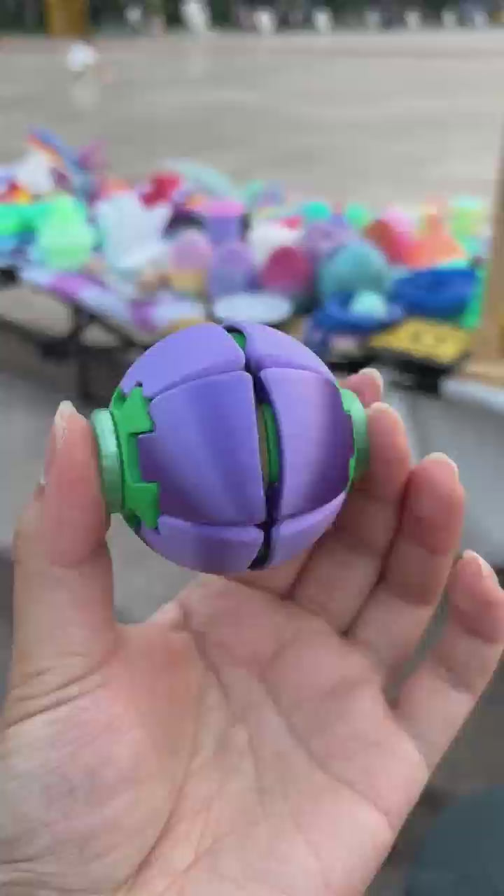 Rotating Hand Fidget Ball Toy, Spin & Twist Sensory Desk Toy for Stress Relief, Focus and Relaxation
